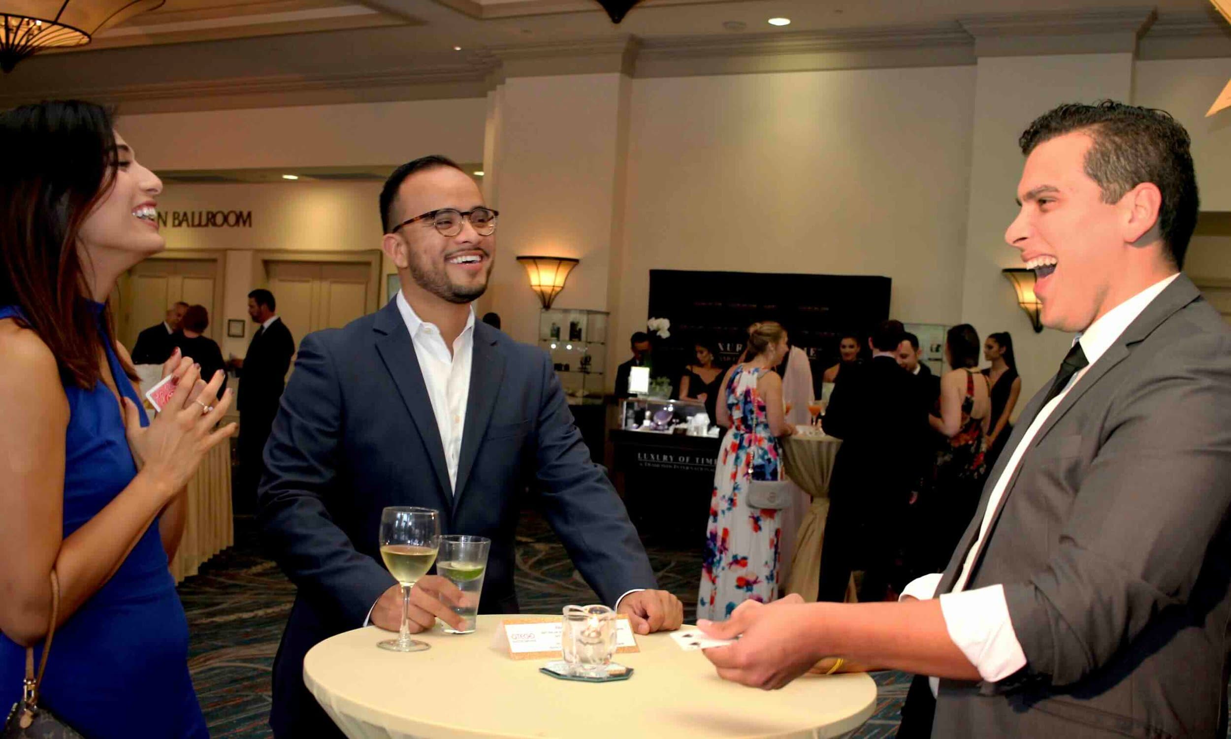 Magician performing at a Atlanta event